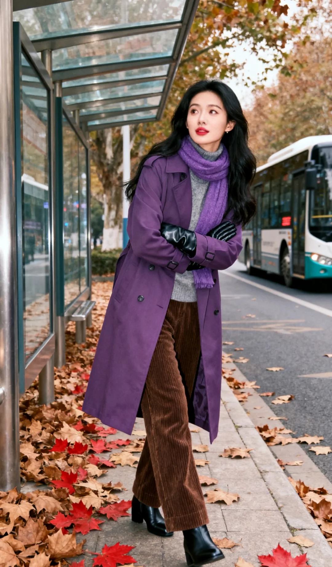 冷空气也不影响我的时尚