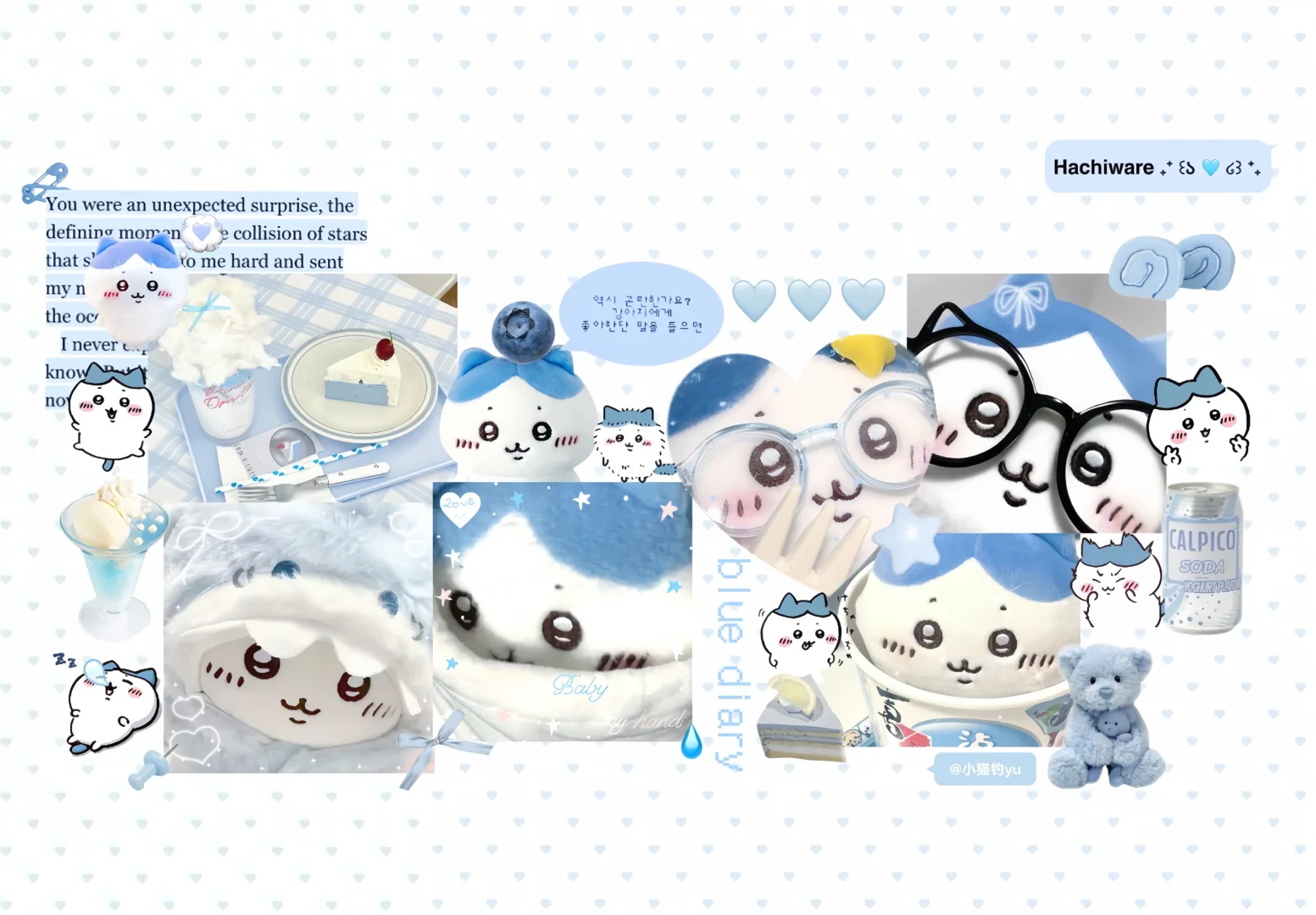 Hachiware₊⁺ ꒰১ 🩵 ໒꒱ ⁺₊