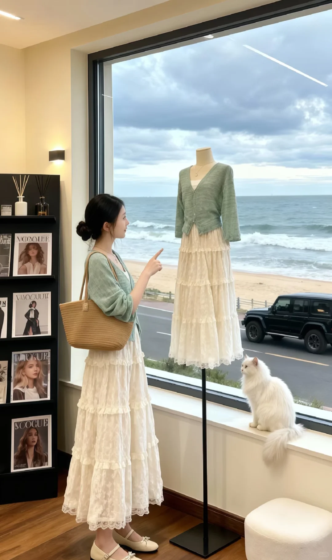 在海边的韩系小店，绝美！