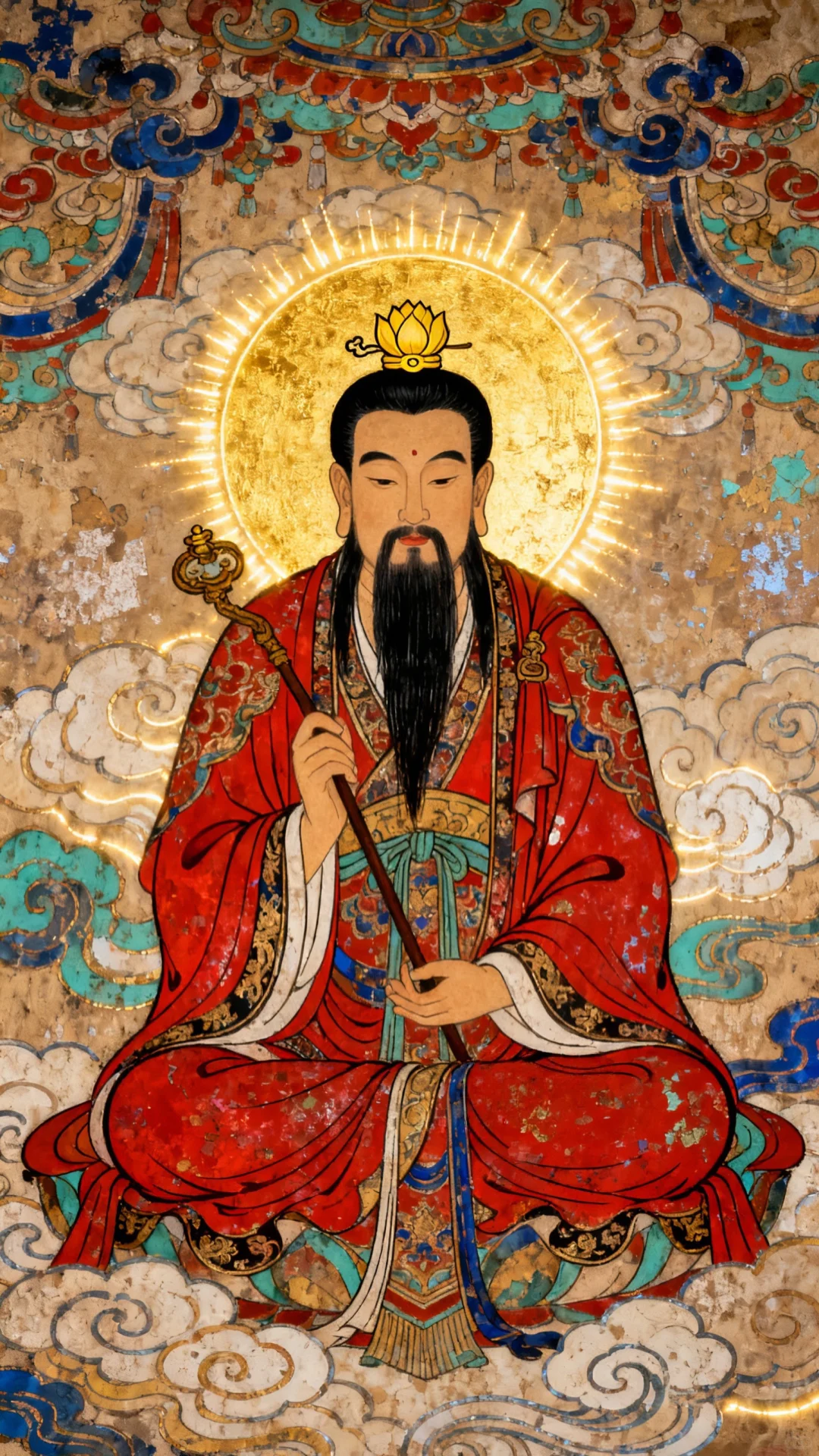 灵宝天尊「览洞玄宝诰，悟运化至理」