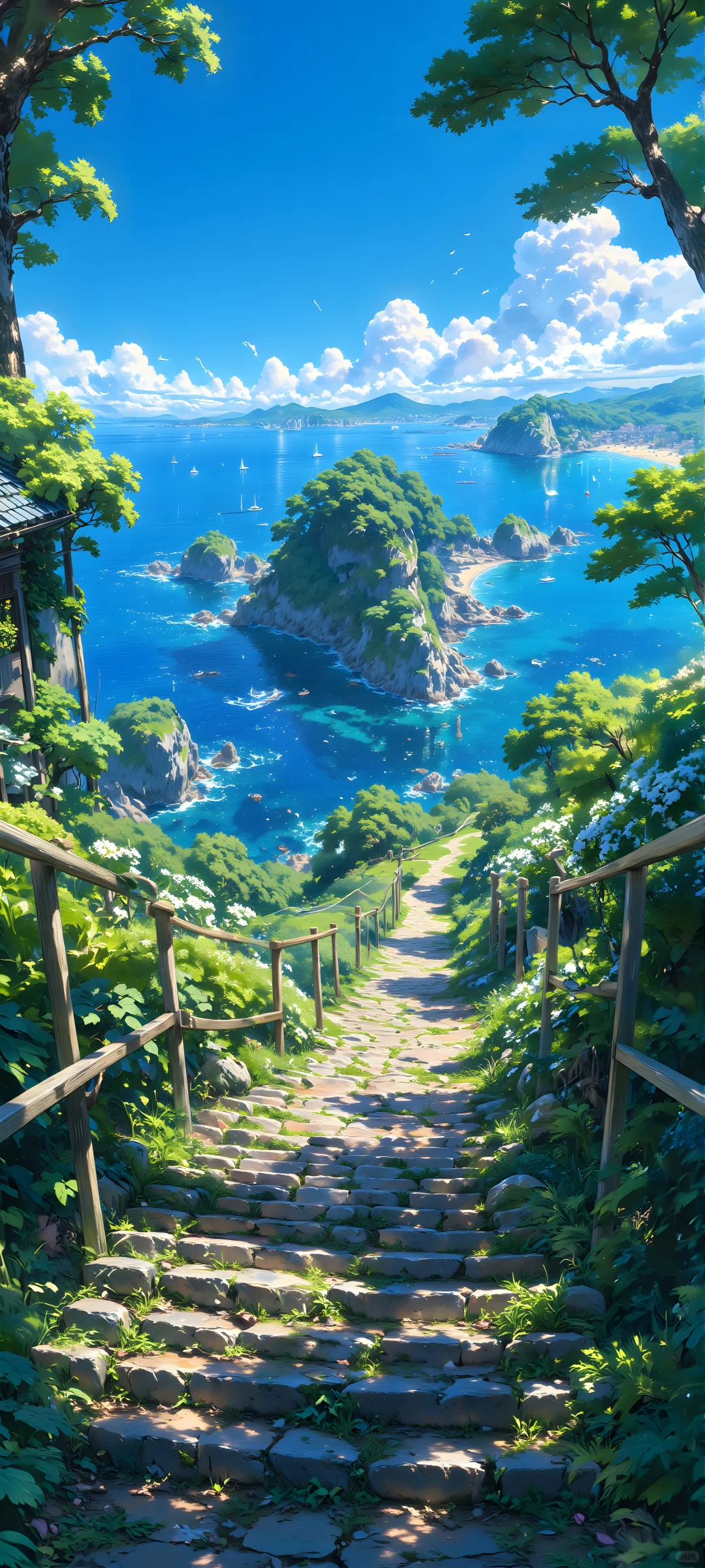 手机壁纸01-公园里的绿野黄车,好治愈