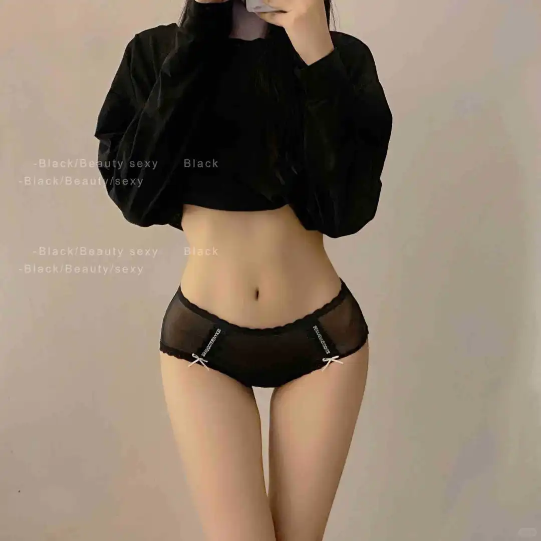 🖤网纱蕾丝内裤！JK风也太甜了吧