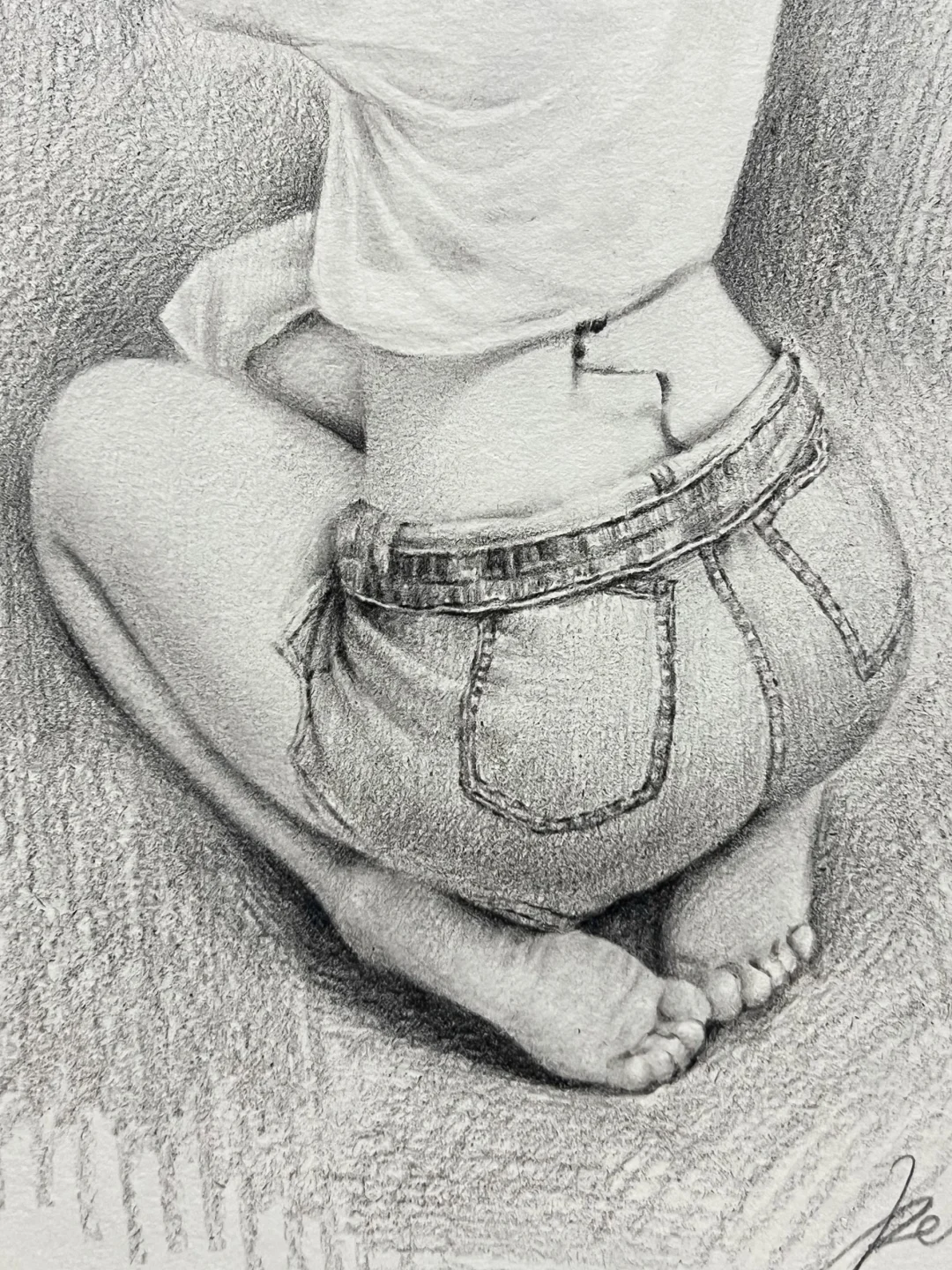 画个素雅的素描小姐姐