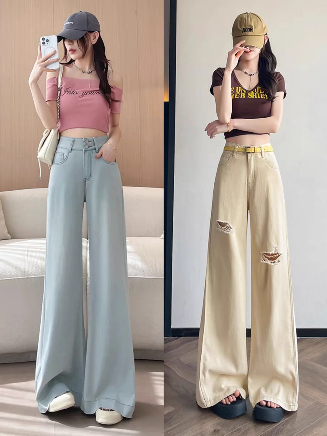 牛仔裤这样搭，胸以下全是腿！