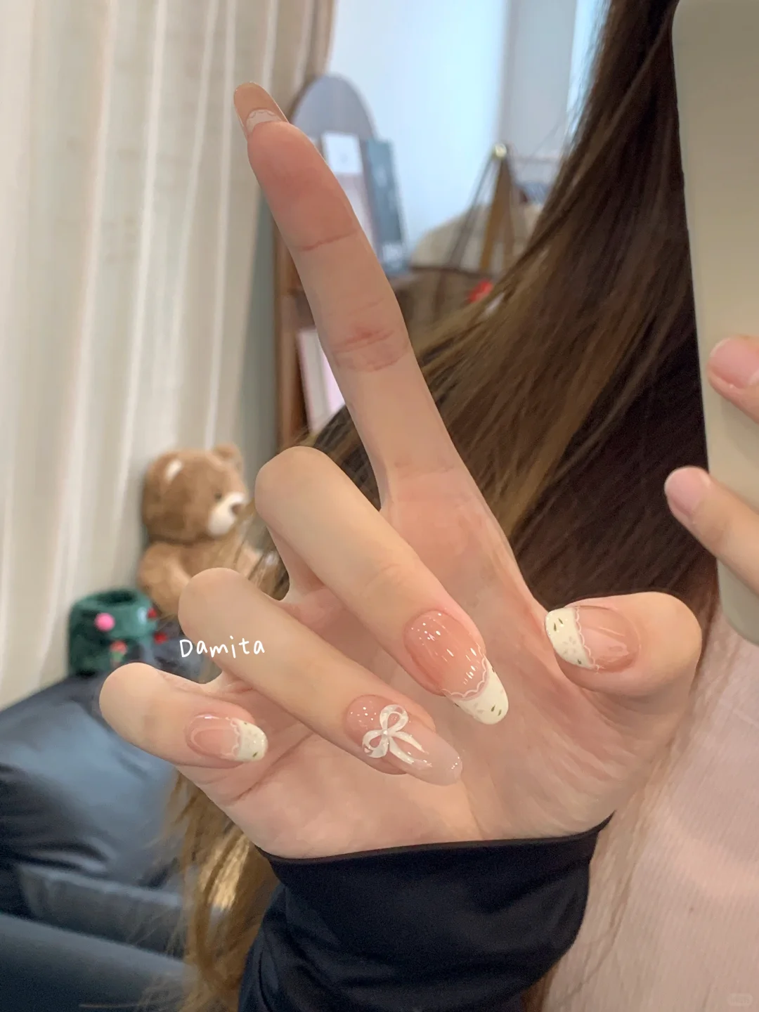 新美甲look📷｜蕾丝裙摆🎀美到我的心趴上啦✨