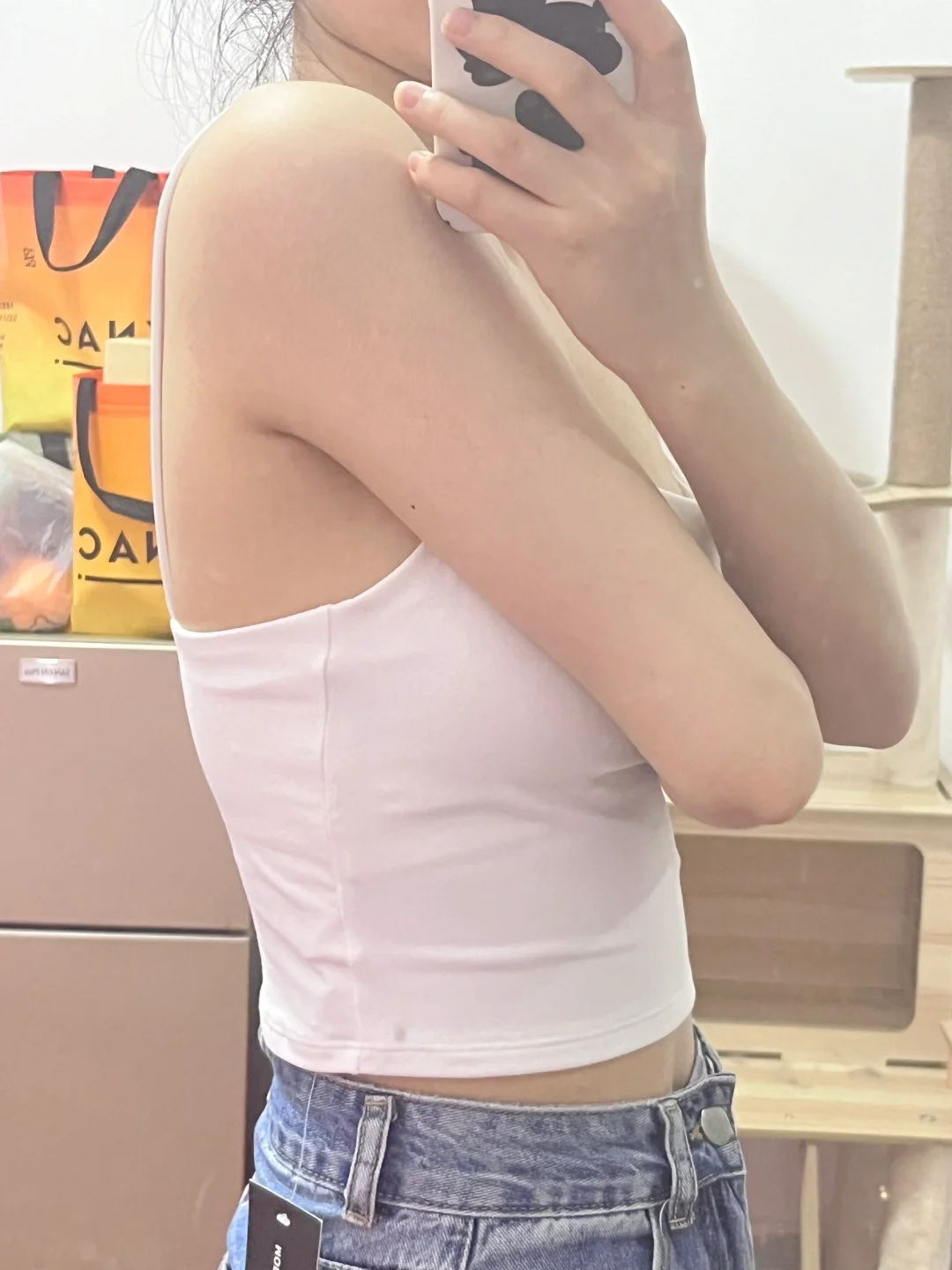 天老爷😭终于让我找到不透的白色吊带了