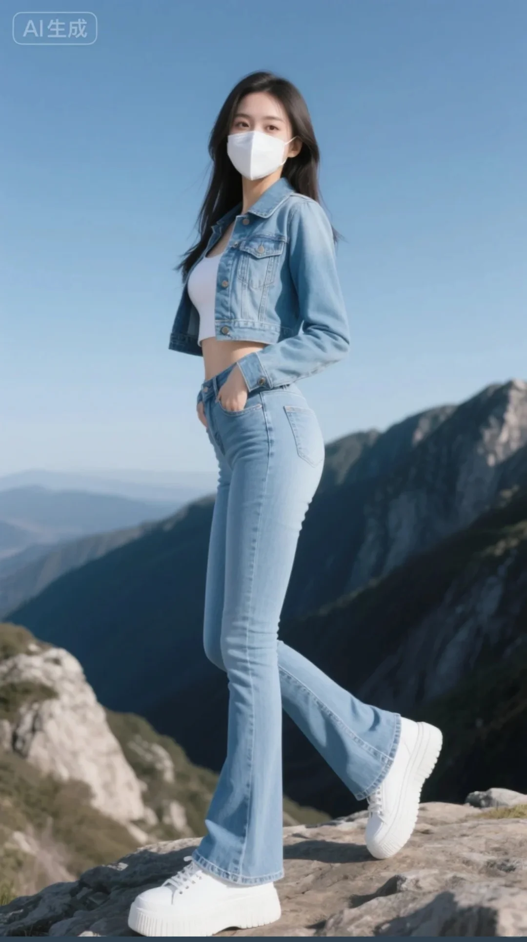 姐姐又来了，来到了山顶！