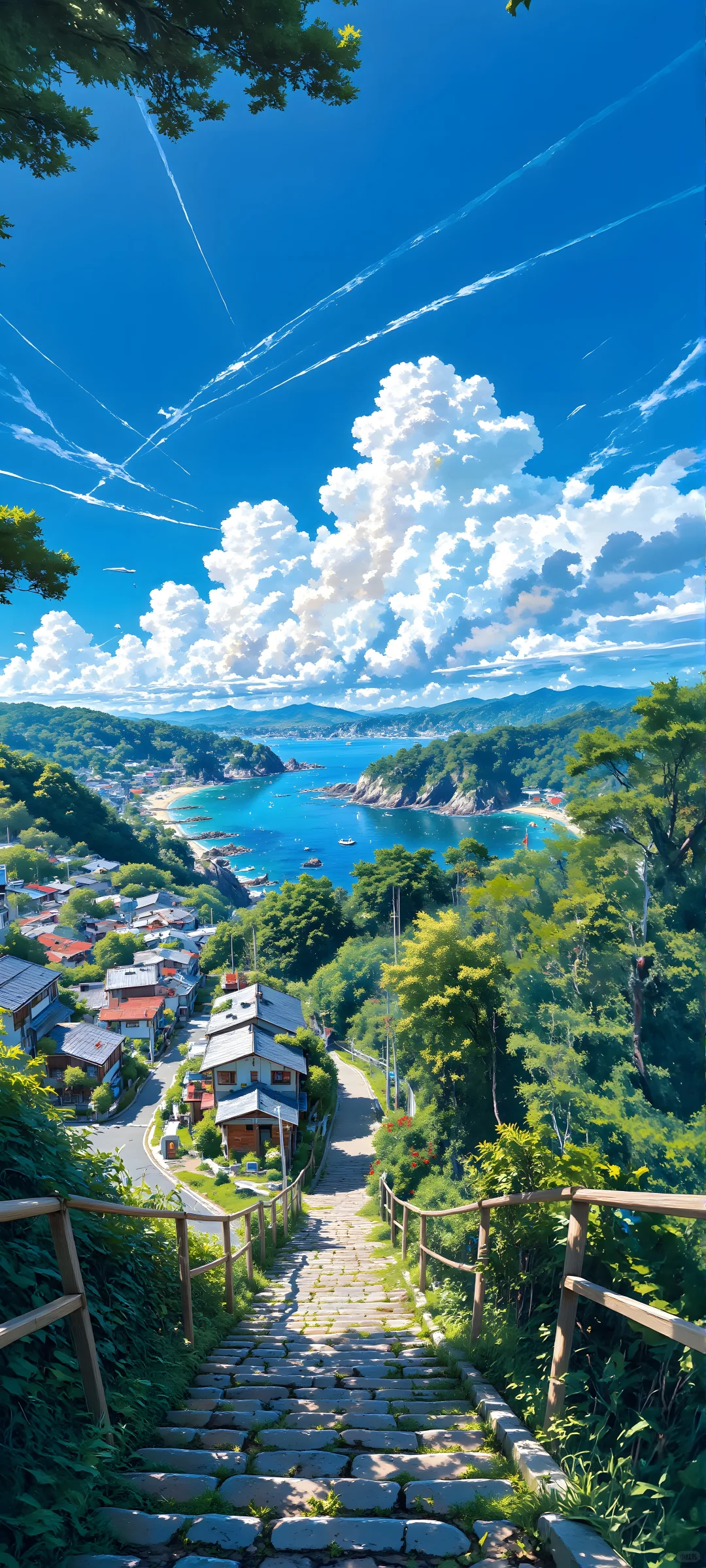 手机壁纸01-公园里的绿野黄车,好治愈