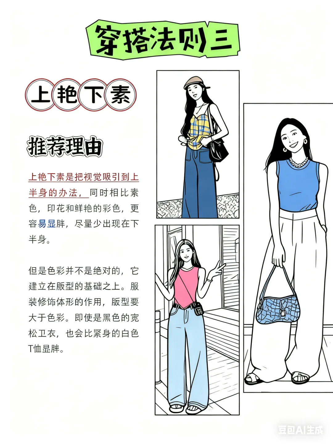 1. 梨形身材穿搭术，秒变纤腰翘臀女神范