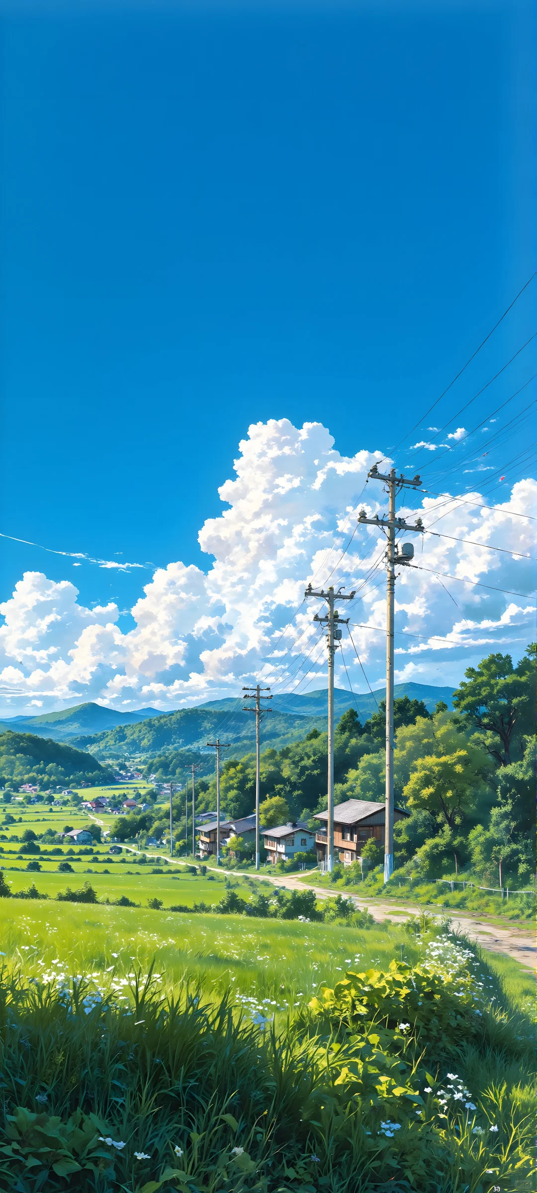 手机壁纸01-公园里的绿野黄车,好治愈