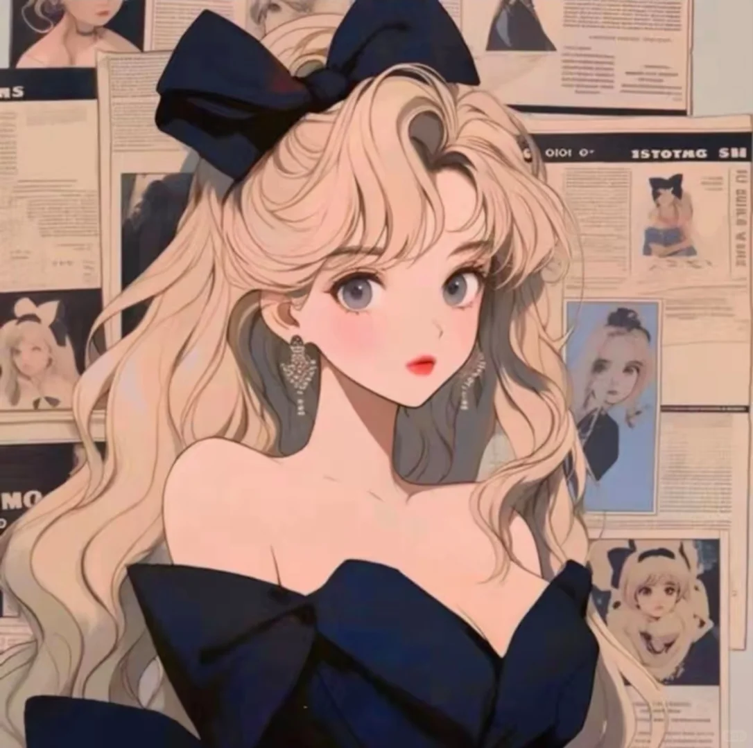 黑色美少女头像