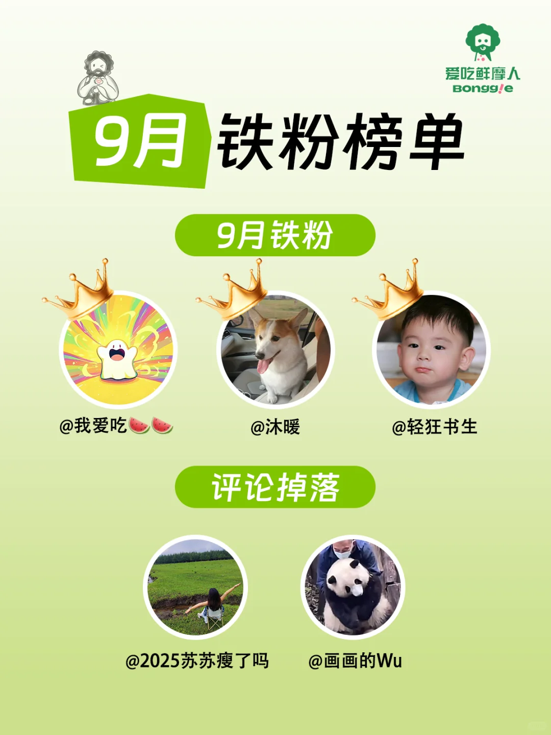 9月铁粉榜放榜啦！快来跟我贴贴~