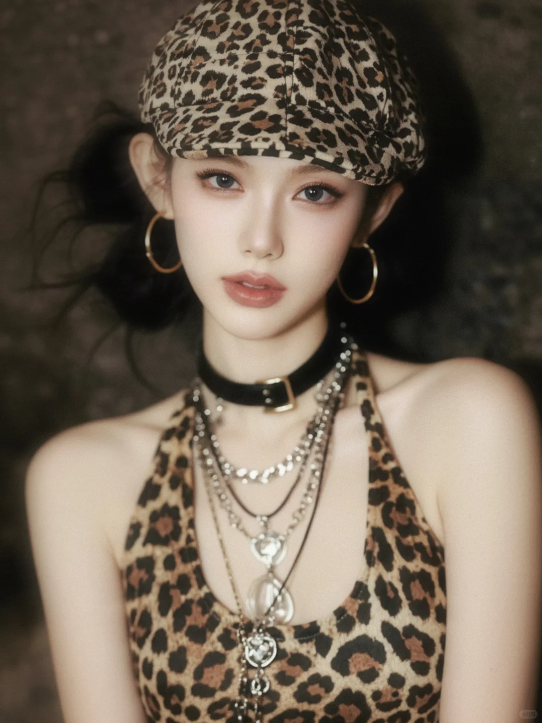 野性少女感🖤豹紋搭金屬配飾有夠颯