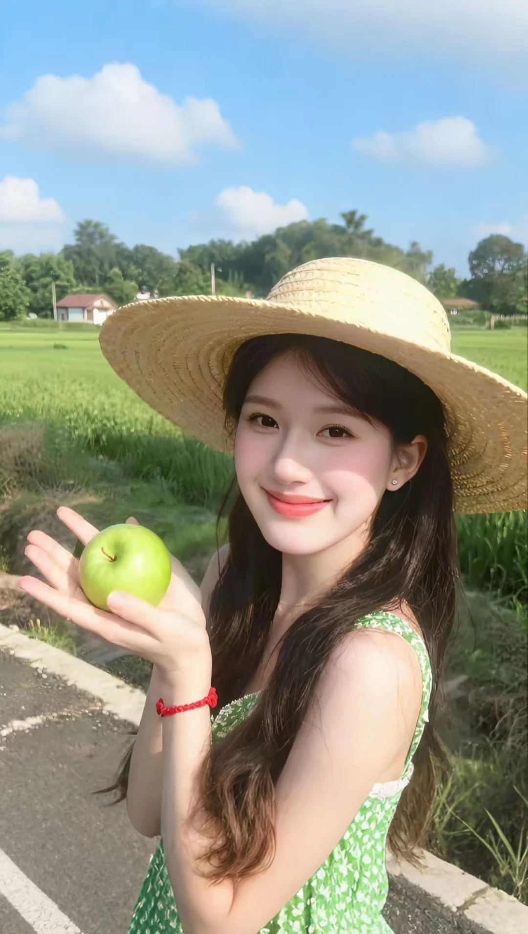 赵露思这张壁纸简直就是夏天的青苹果🍏