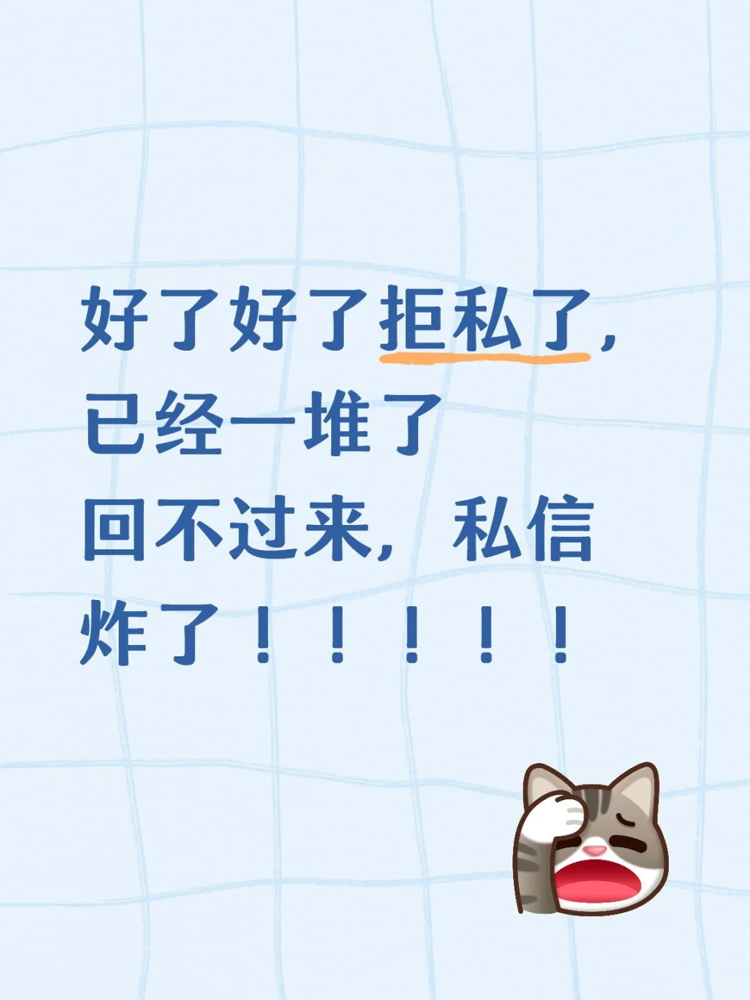 别私我了