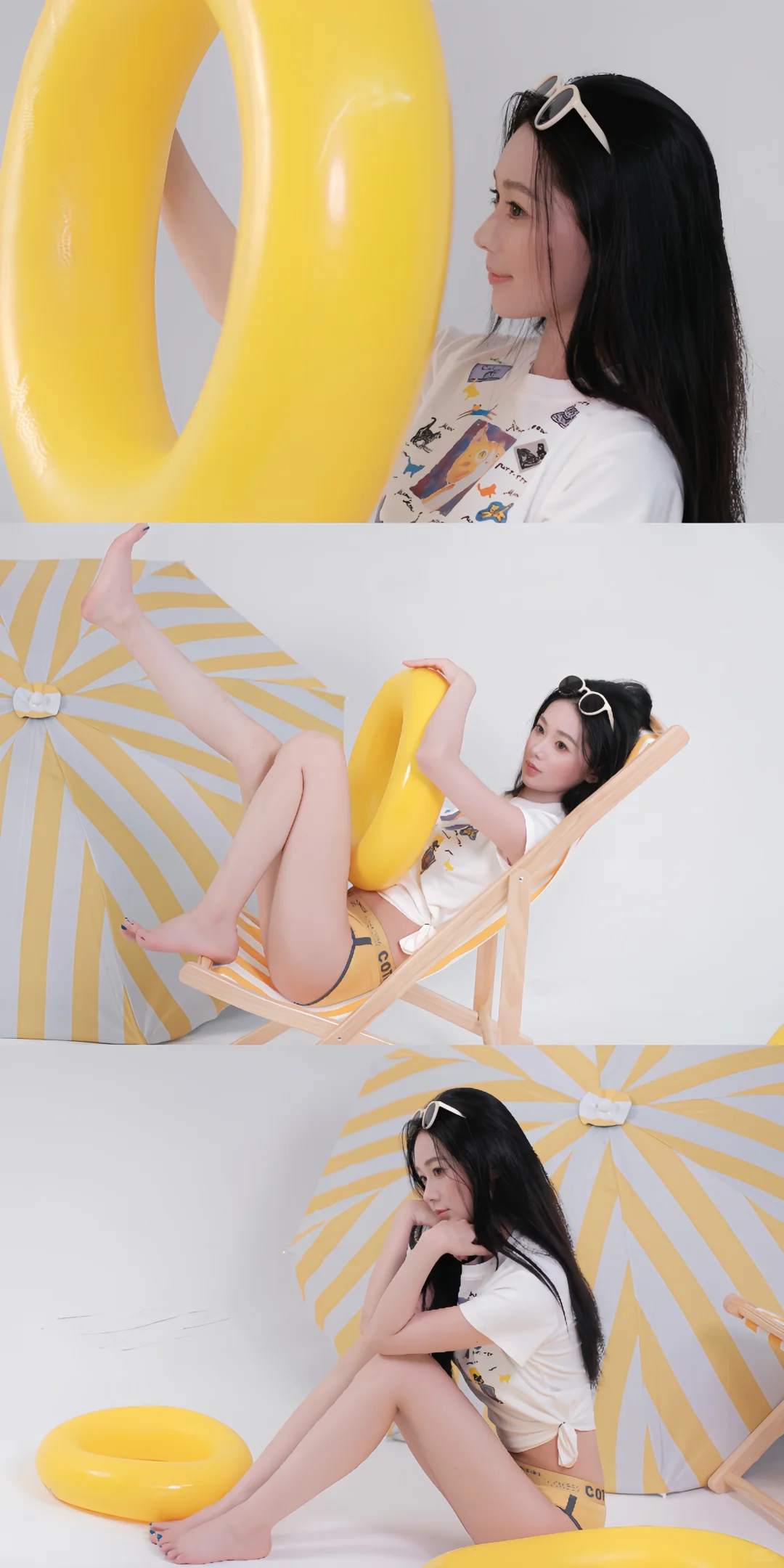 她超爱玩游泳圈~太可爱啦~