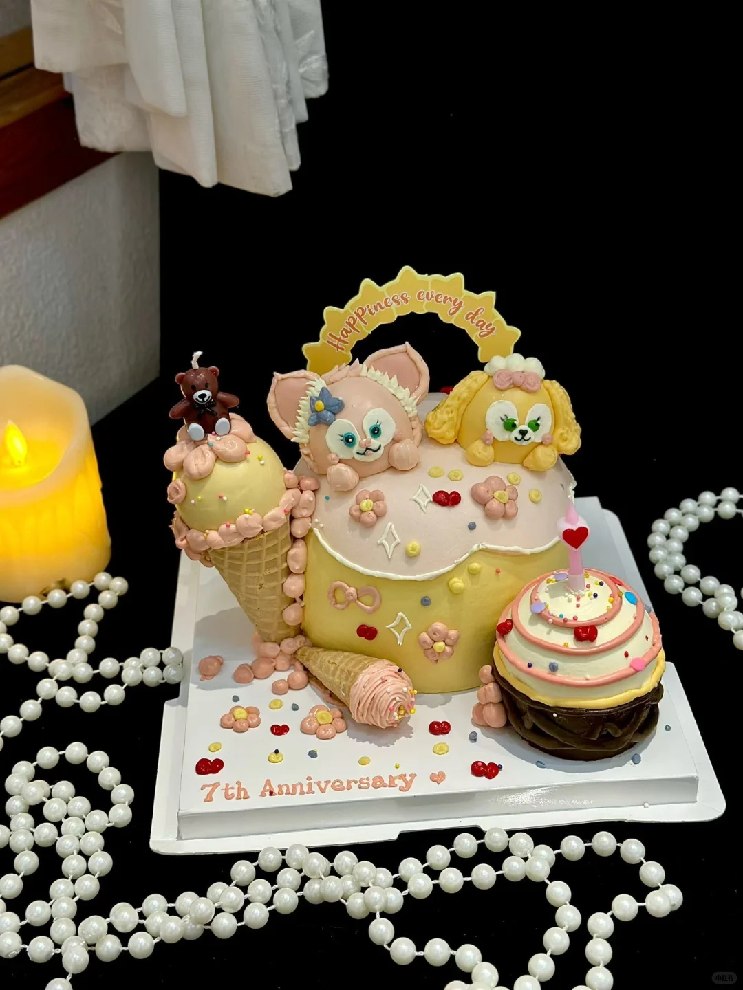 和女明星一起过生日