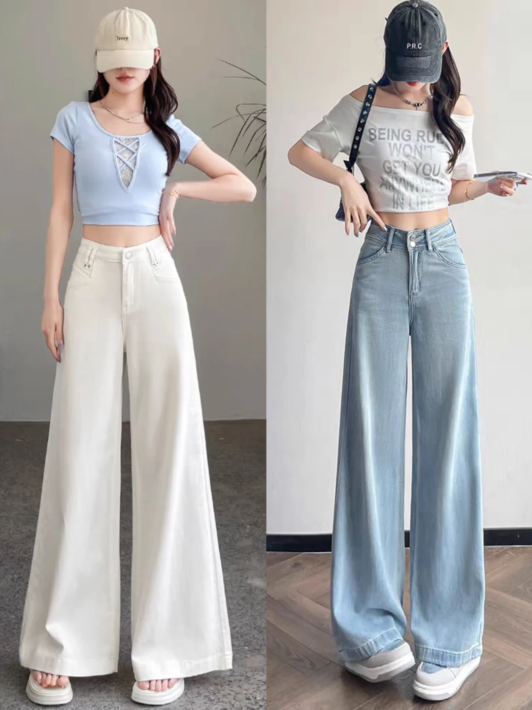 牛仔裤这样搭,胸以下全是腿!