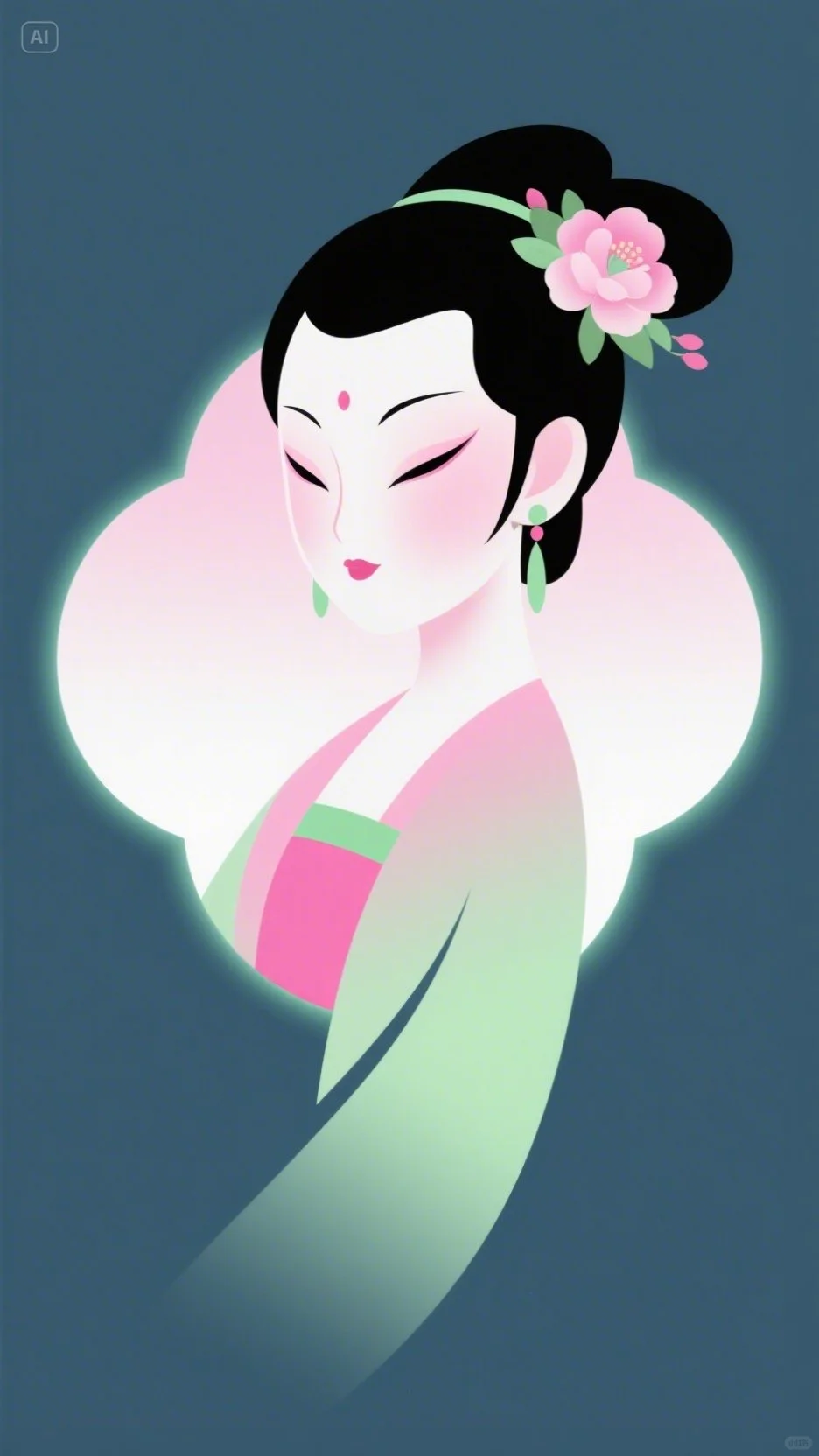 仙一般，美的不可方物的汉服少女