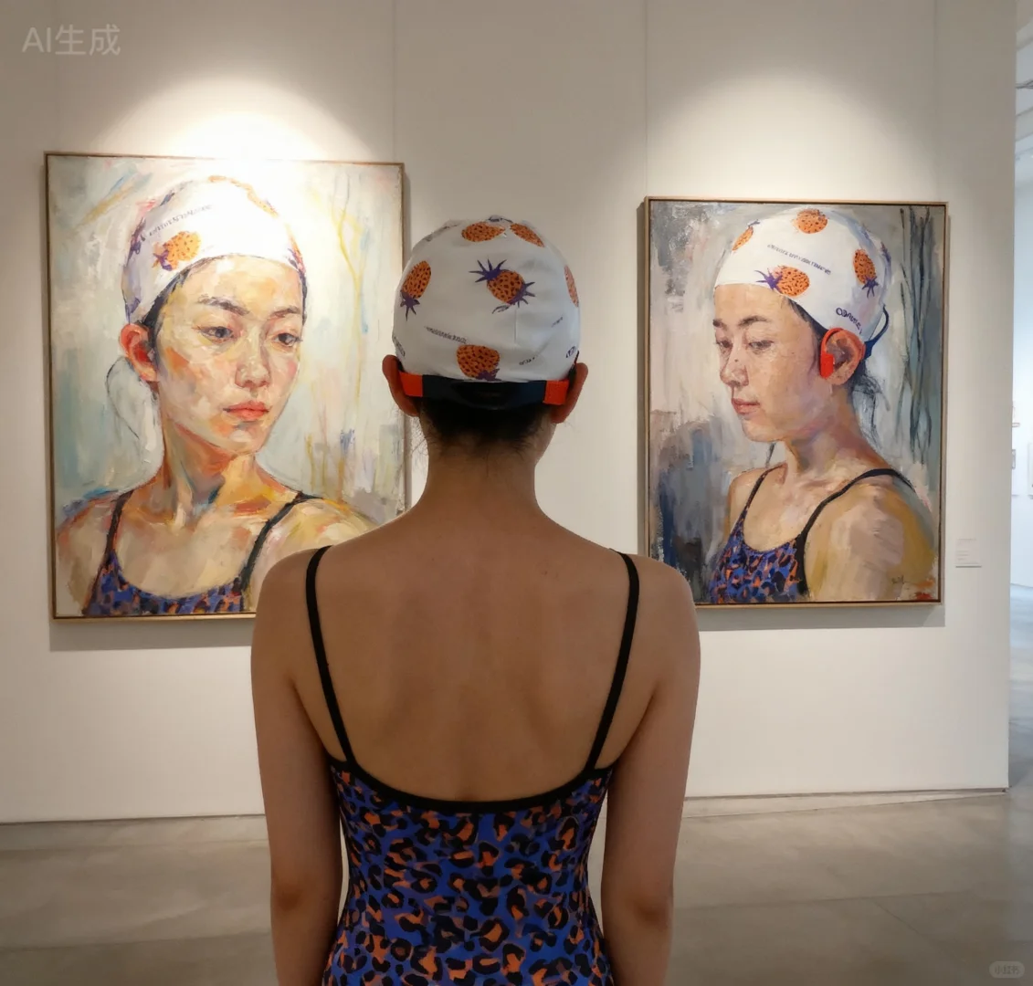 穿泳衣看画展也是头一回。