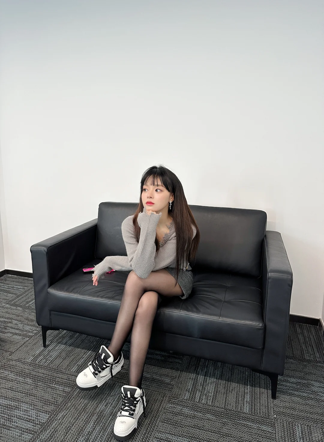 黄霄云罕见的黑色丝袜