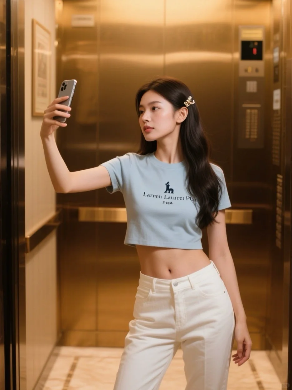 电梯拍照 | 随手一拍的时尚感