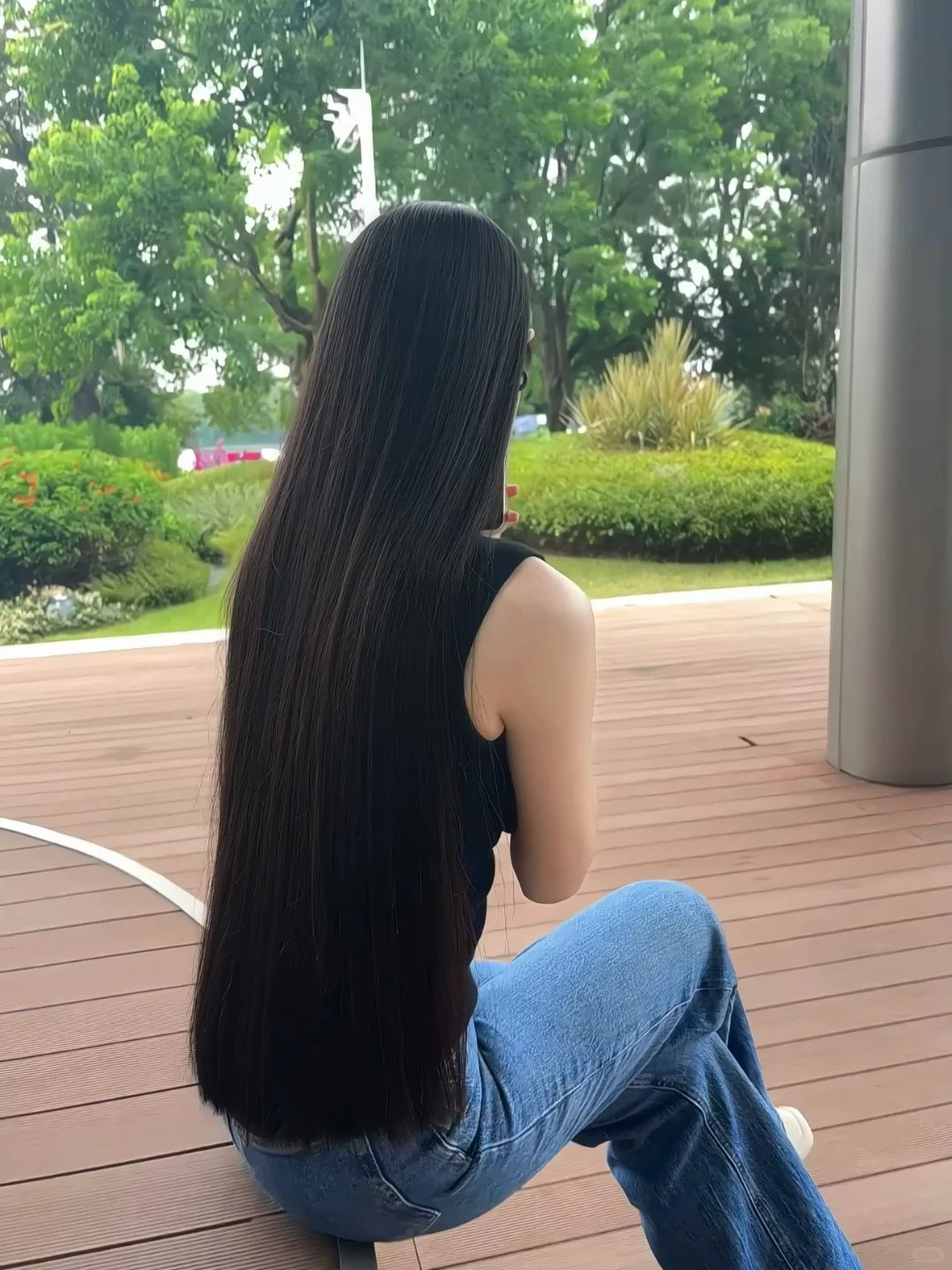 长发及腰🖤你舍得剪吗