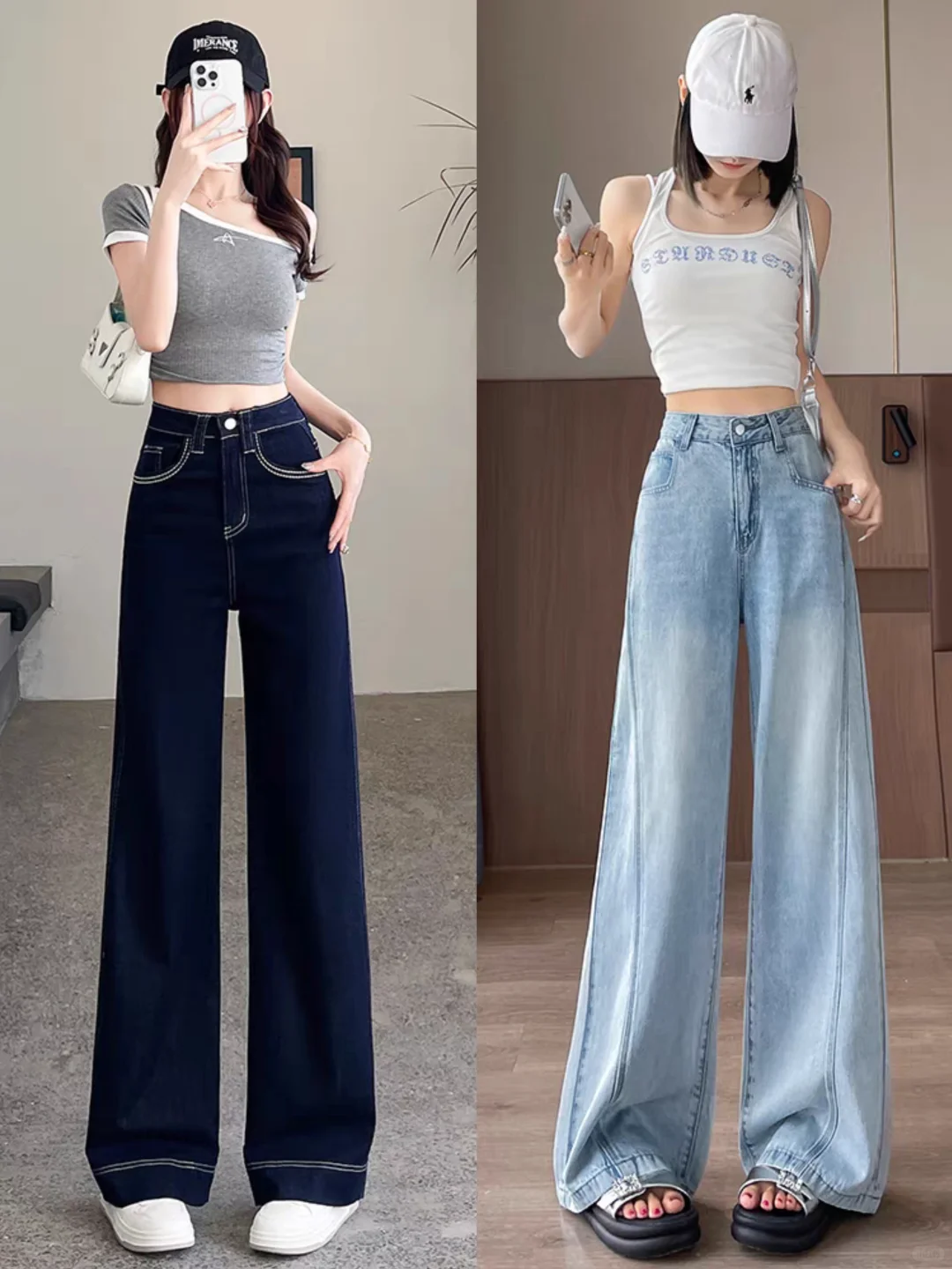 牛仔裤这样搭,胸以下全是腿!