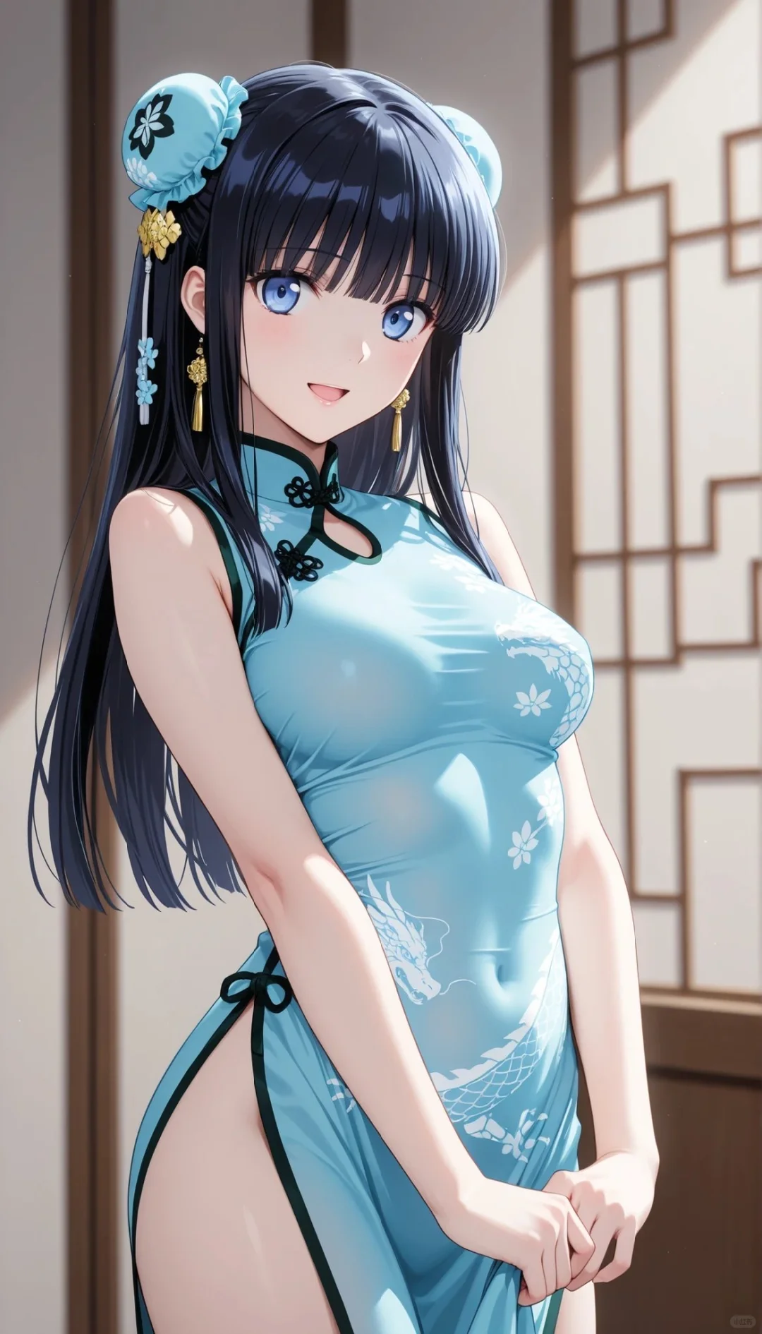 怎么会不美呢！游泳女孩！