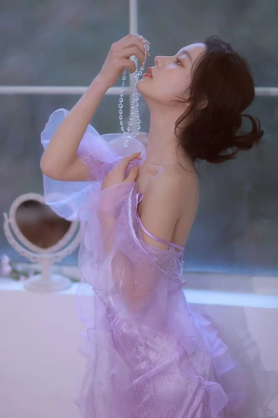 紫色氛围感写真 #纯欲感写真