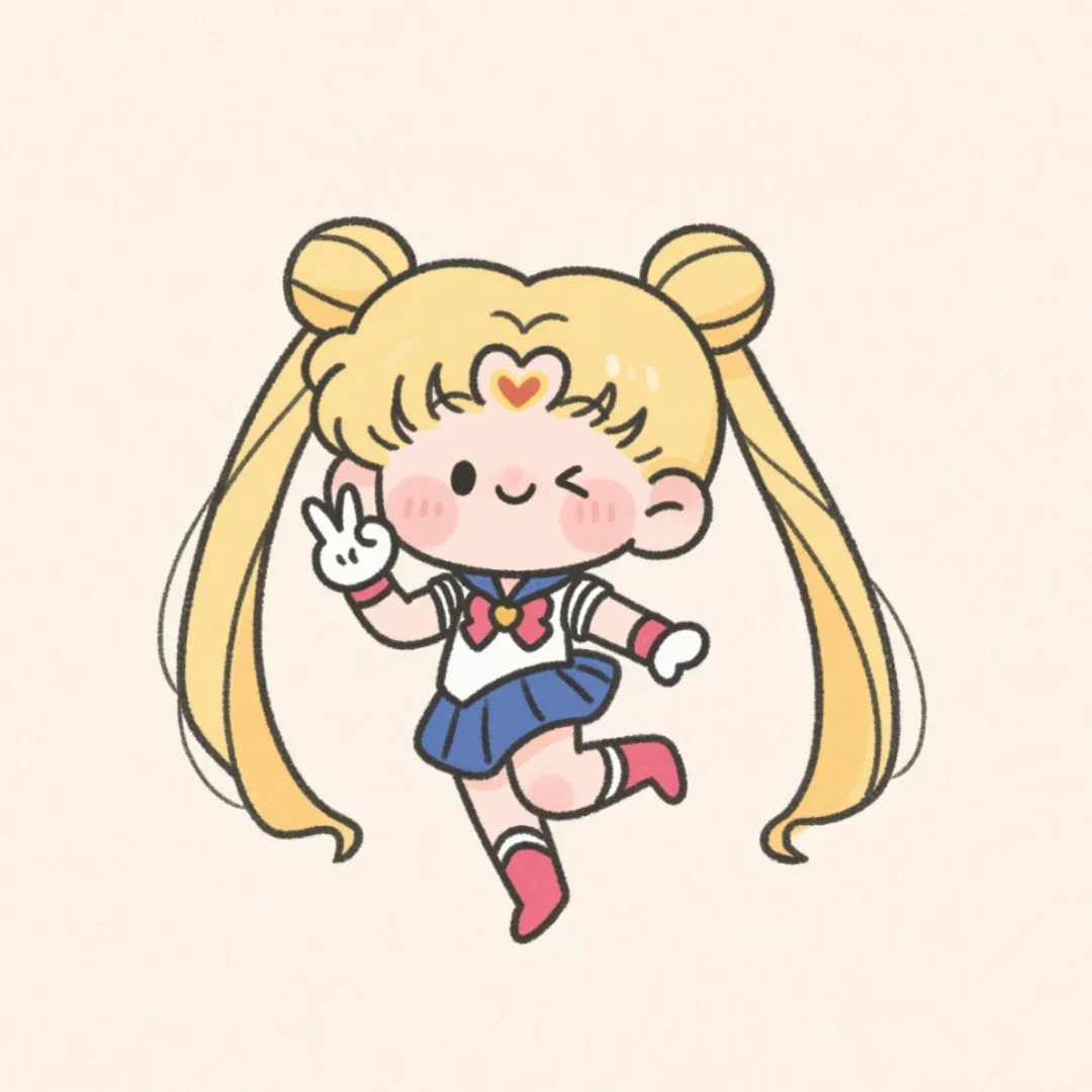 头像_表情包_美少女战士_月野兔_耶