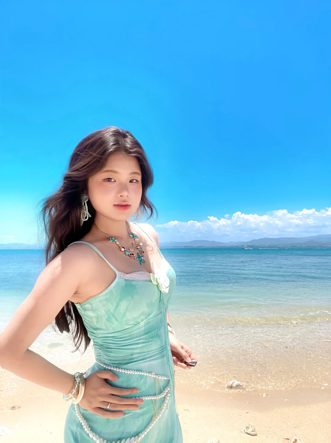 🛥️|沙漏偏梨海边蓝色战袍!🌊”