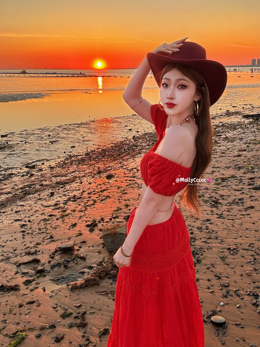 凌晨四点半的橘子海🐚🌅海边日出豪赌成功