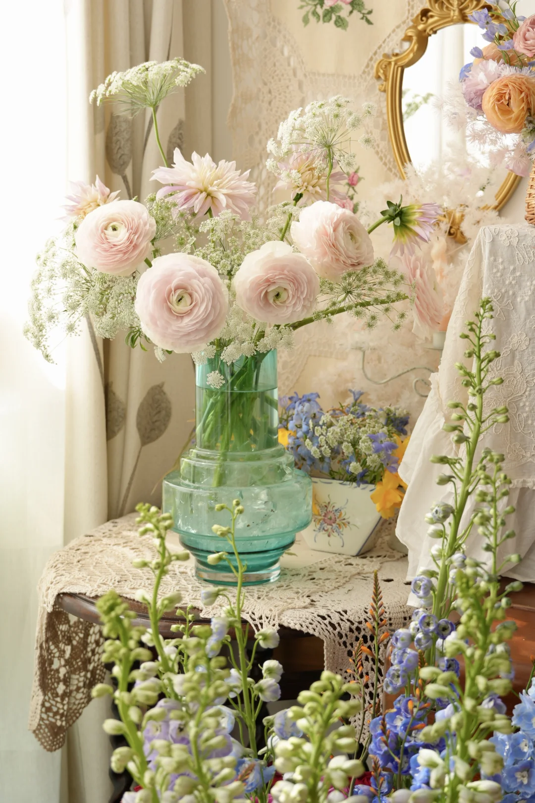 春系插花|蕾丝和少女