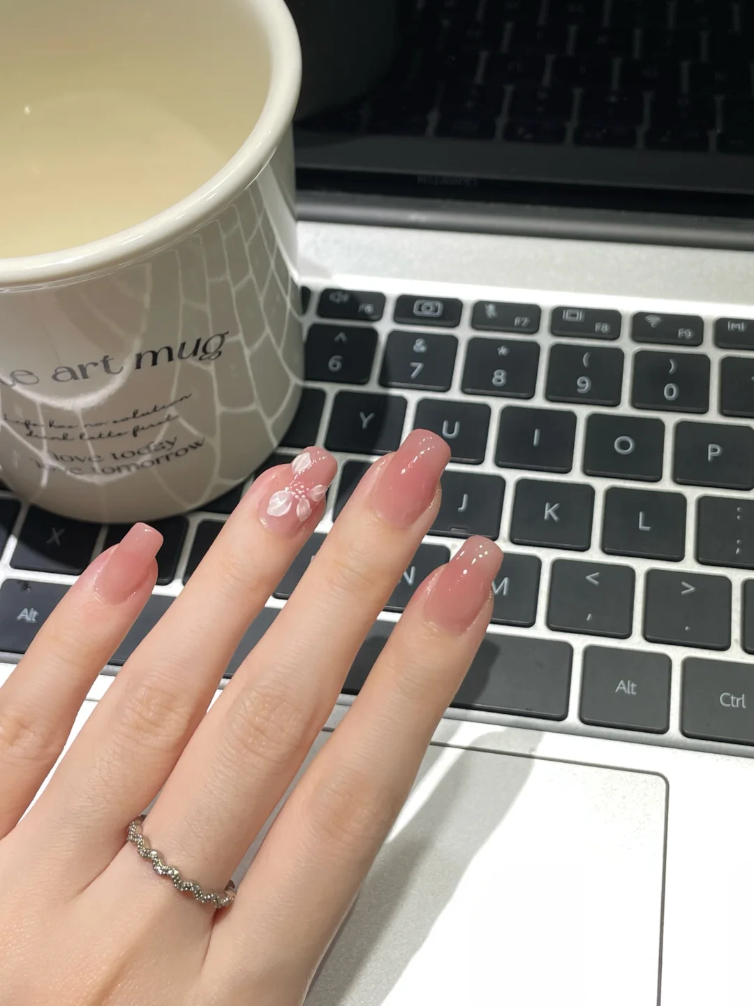 Live美甲☆.ᐟ 温柔感纯欲冰花甲˃ 𖥦 ˂