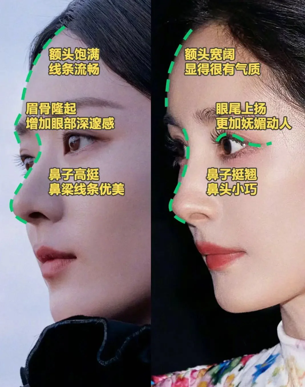 美女的侧颜总是相似的!!