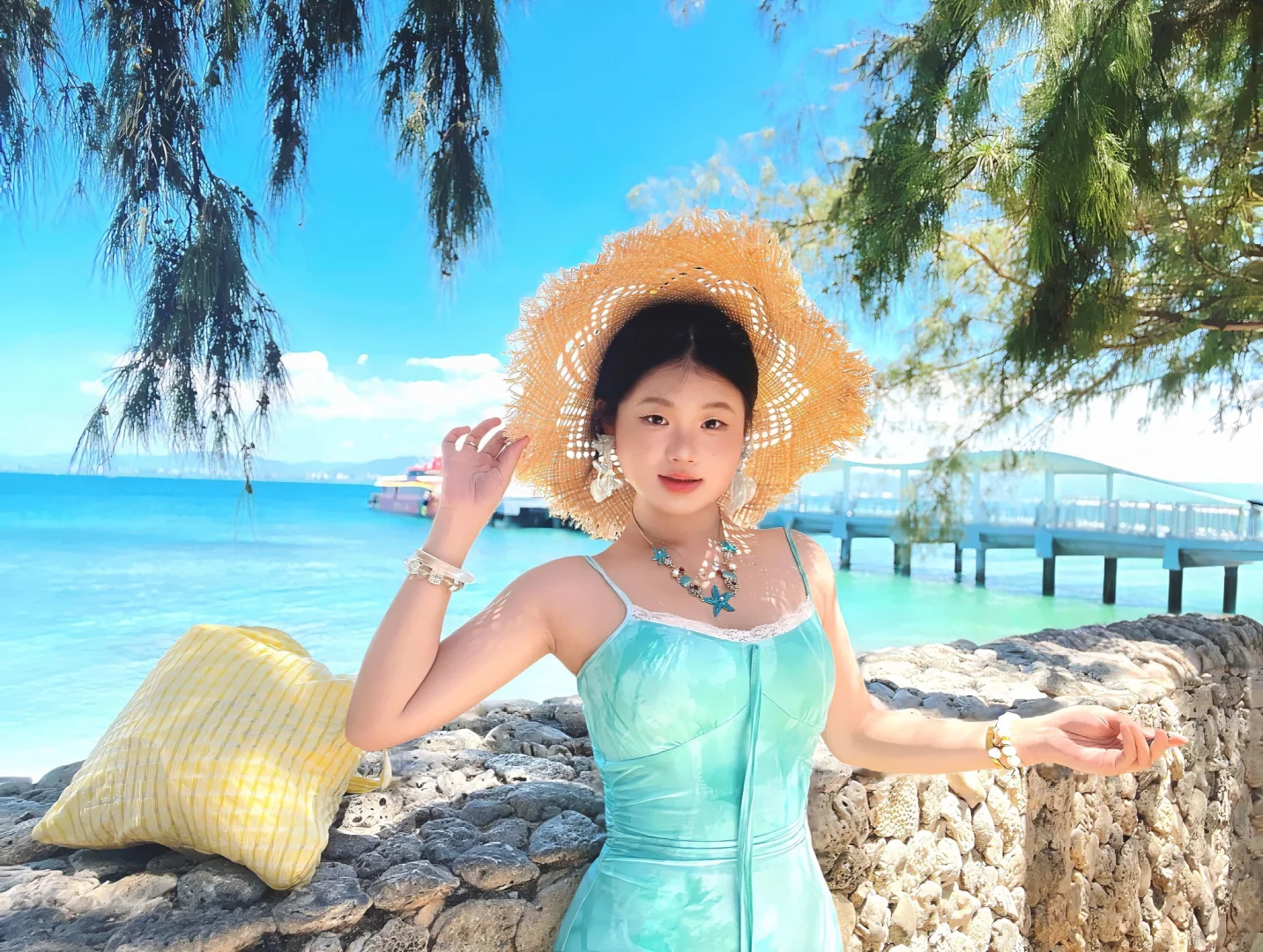 🛥️|沙漏偏梨海边蓝色战袍!🌊”