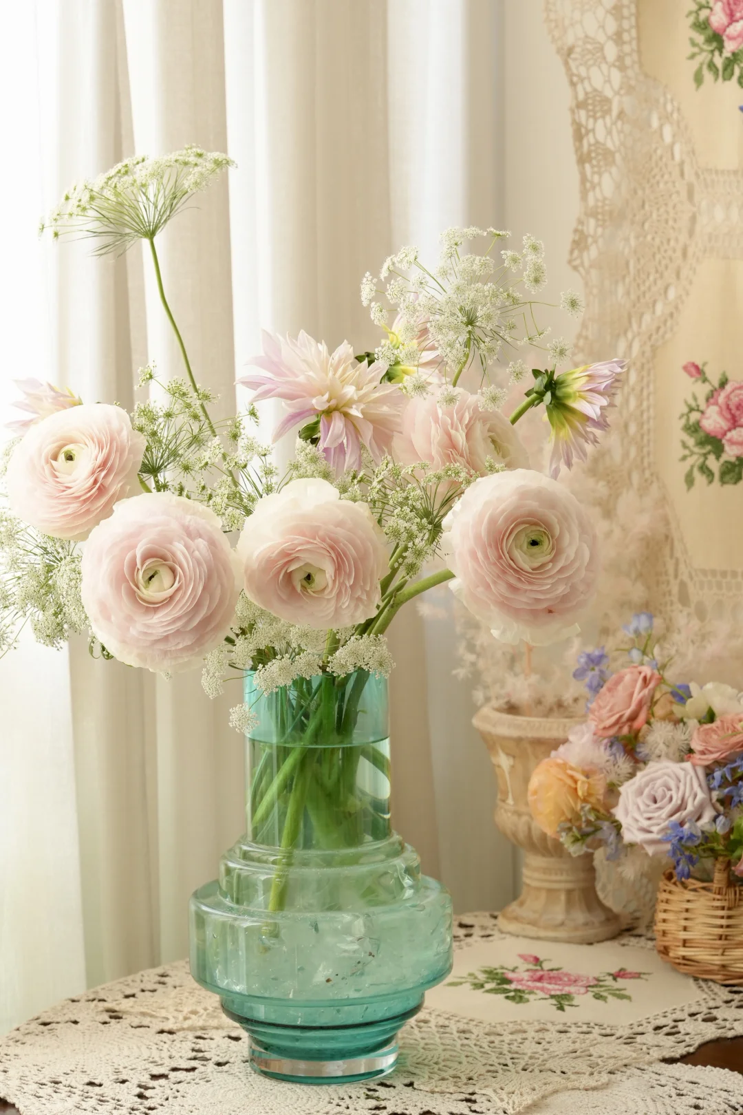 春系插花|蕾丝和少女