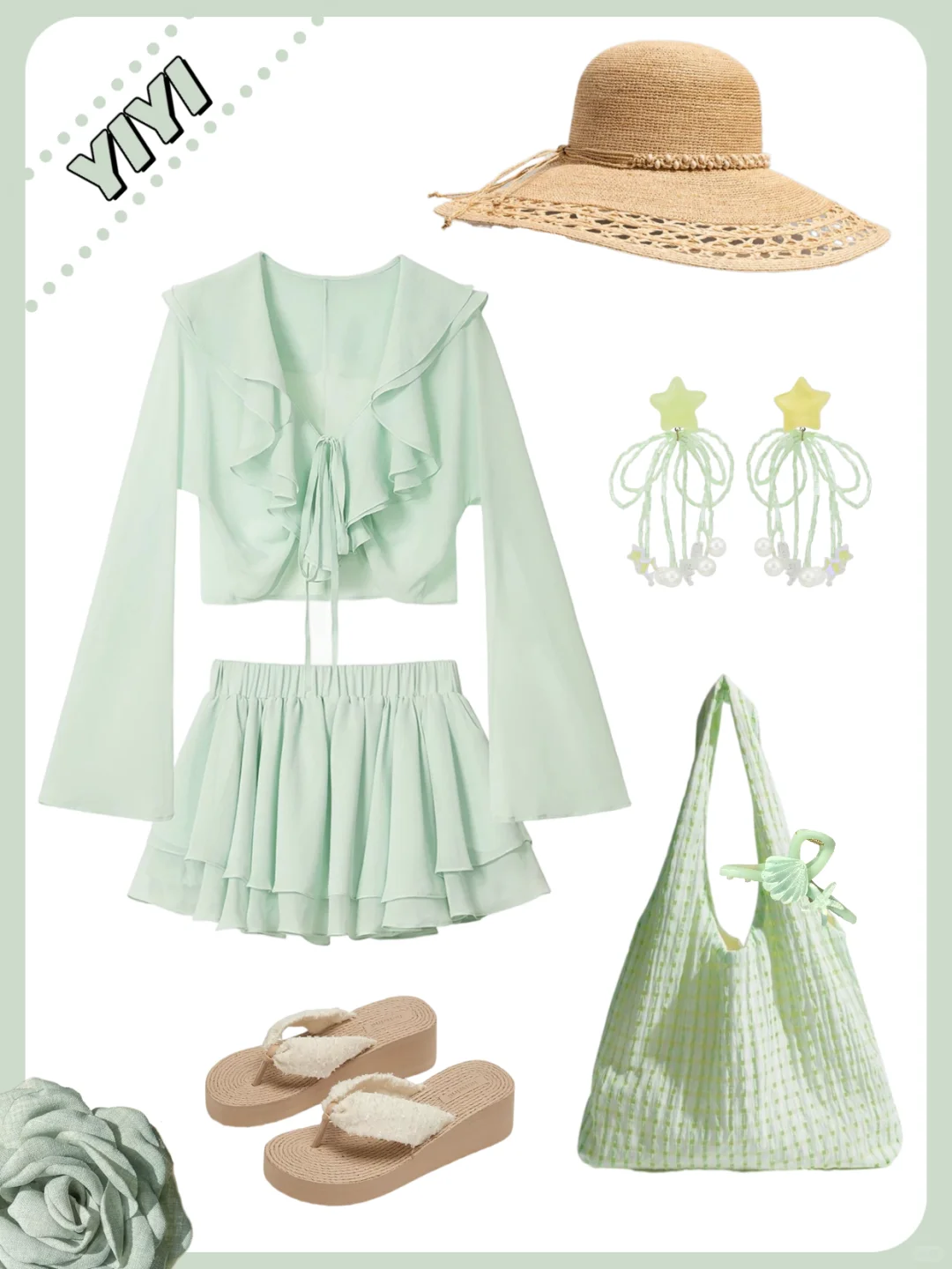 🌊清新海岛风度假穿搭