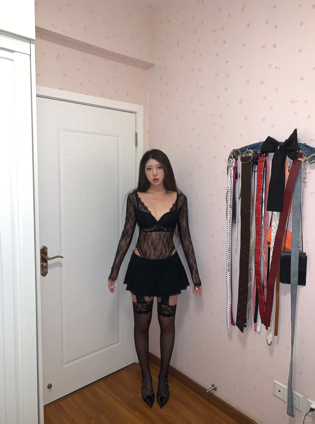 性感的黑色蕾丝