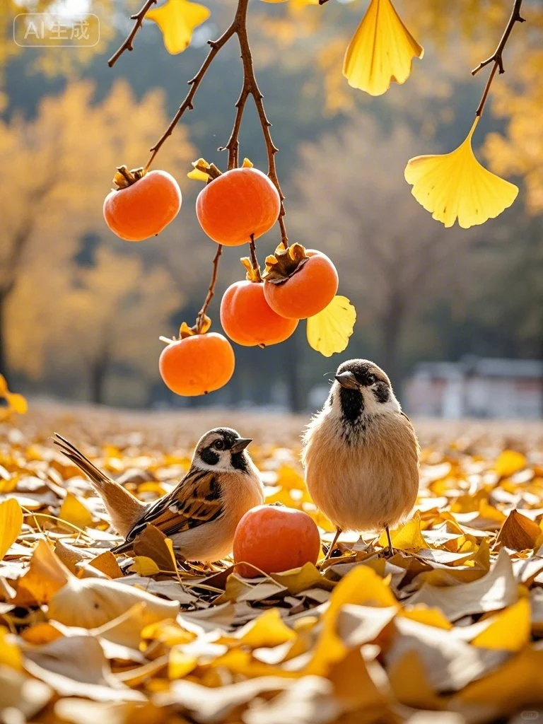 柿子熟了，秋意浓🍂