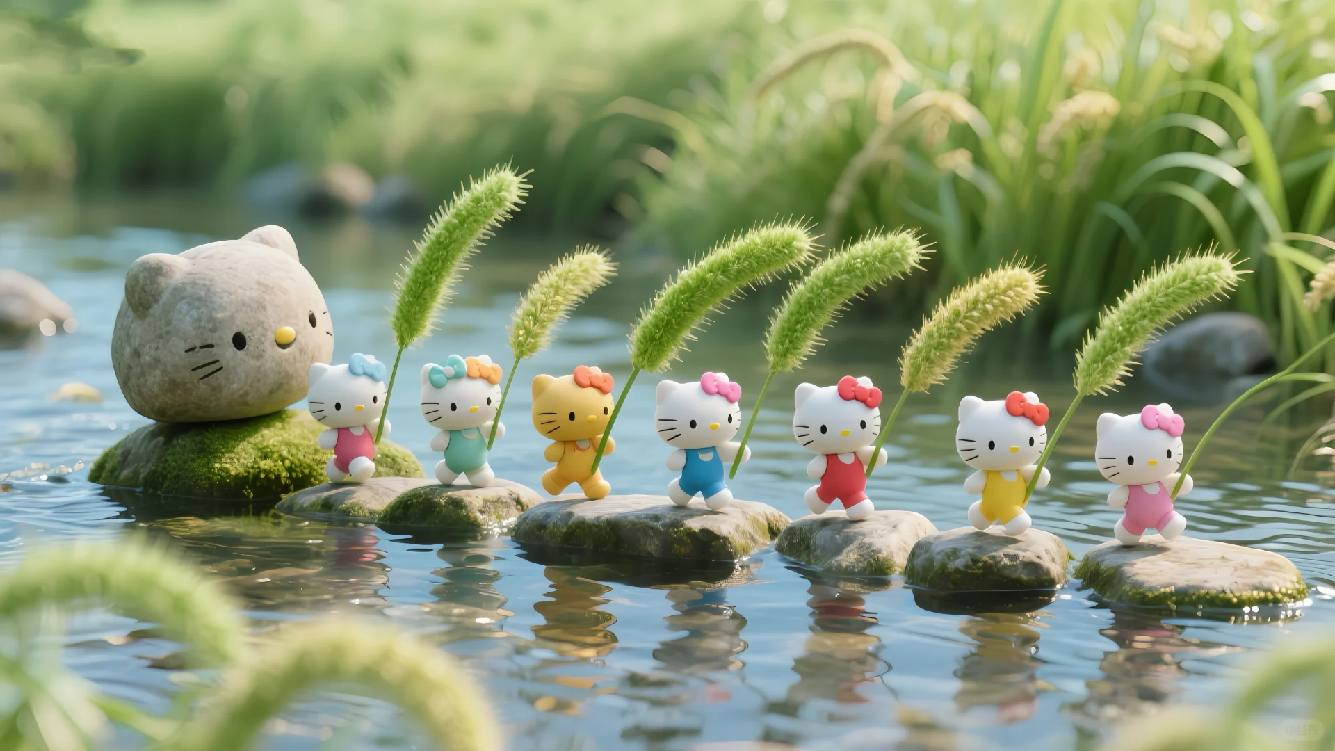 小溪里面有鱼鱼