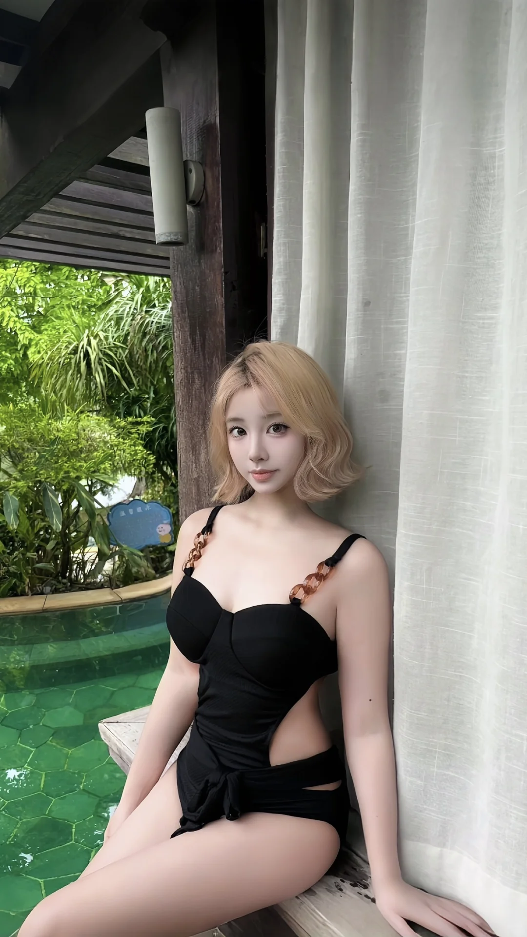 外卖随便点的泳衣没想到挺好看的