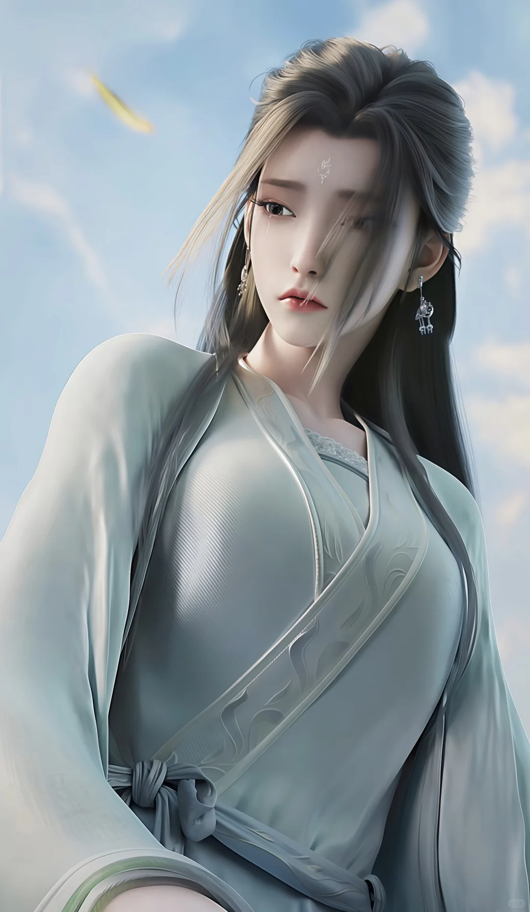 透过薄纱的玉腿 还有让人心碎的落泪