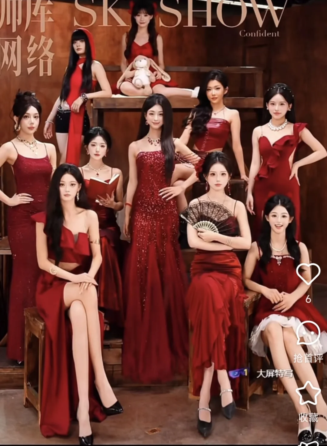 都好美啊，是专业模特吗