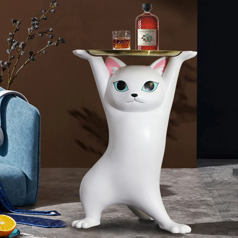 妖娆猫茶几迎宾大型客厅电视柜沙发旁落地托
