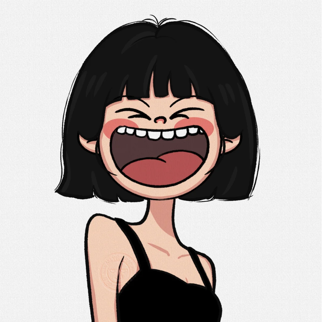 搞怪情头｜超个性的短发女孩情侣头像！