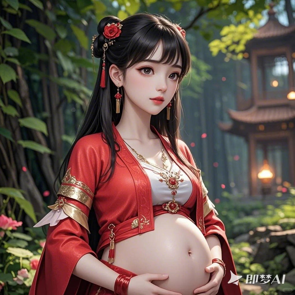 让即梦Ai画怀孕的火灵儿(二)