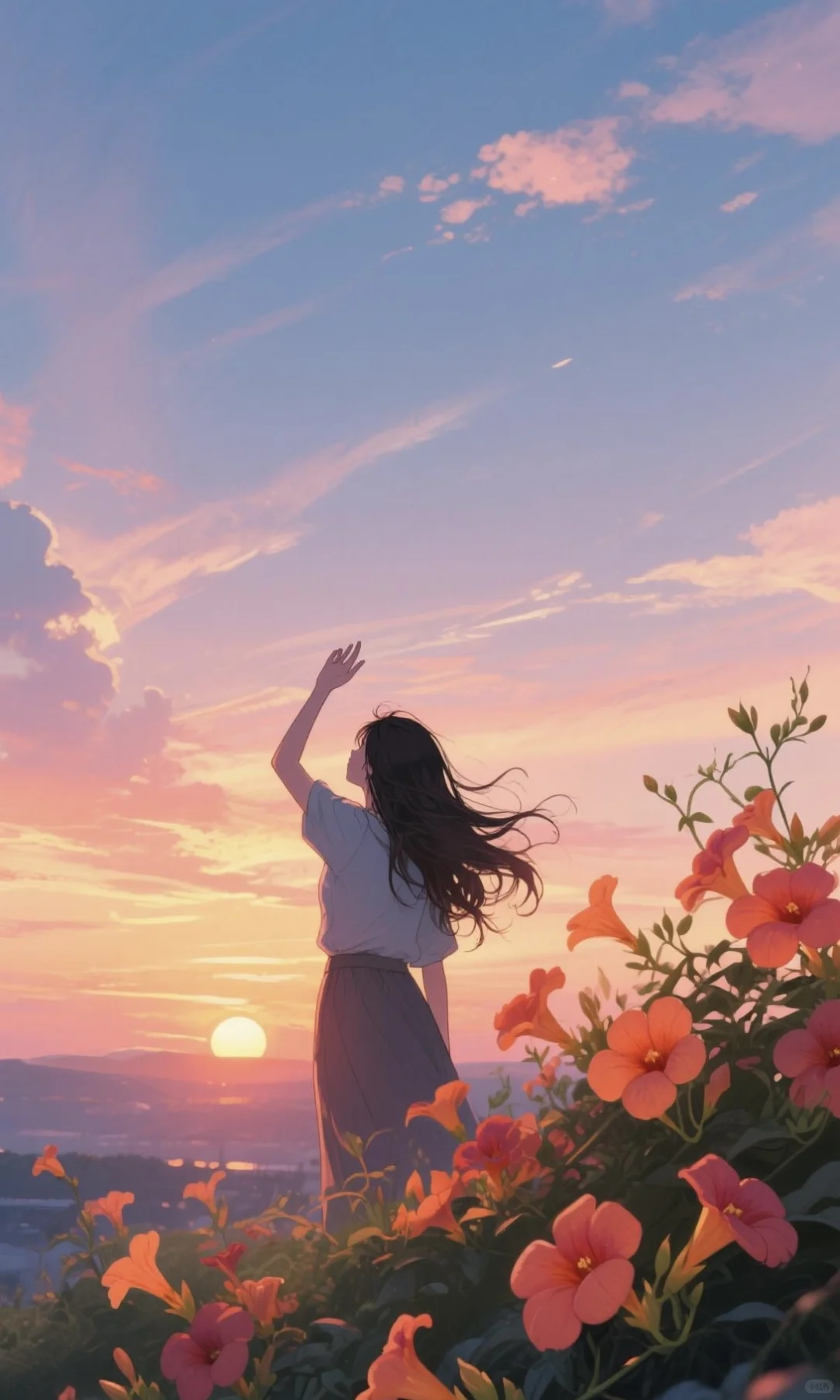 🎨 被这幅画治愈！邂逅绝美落日