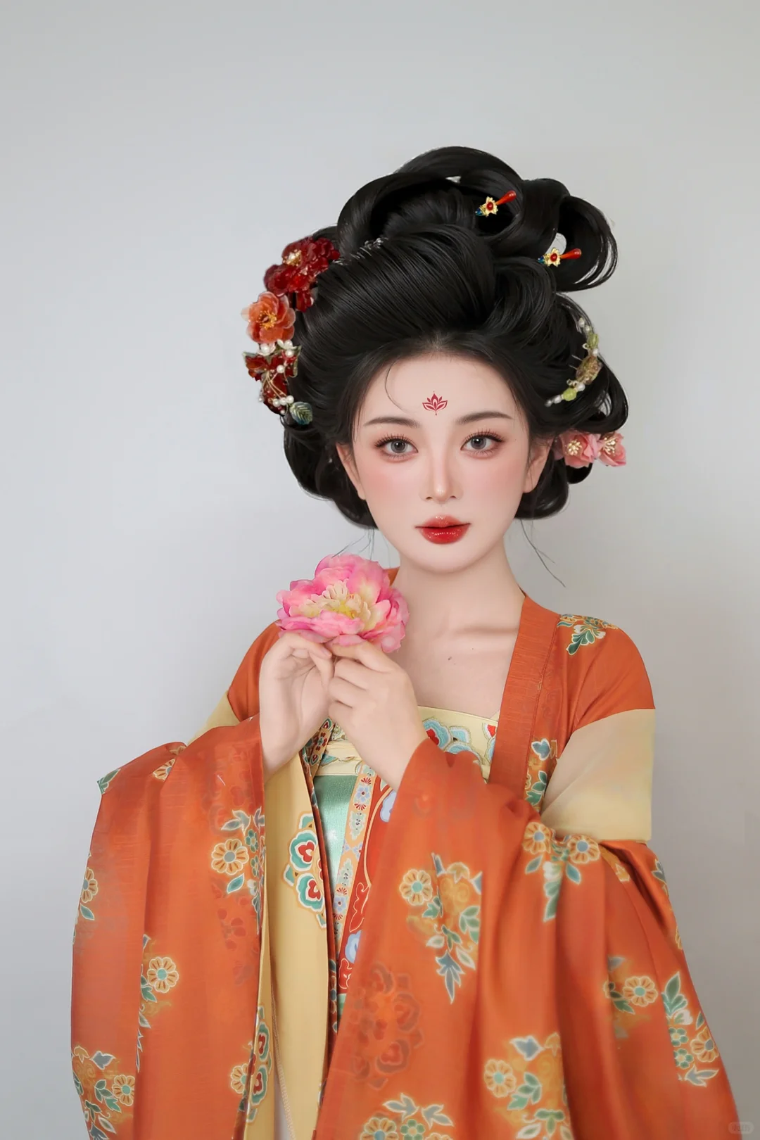 ✨橙衣华裳，古韵惊鸿，美到心颤！